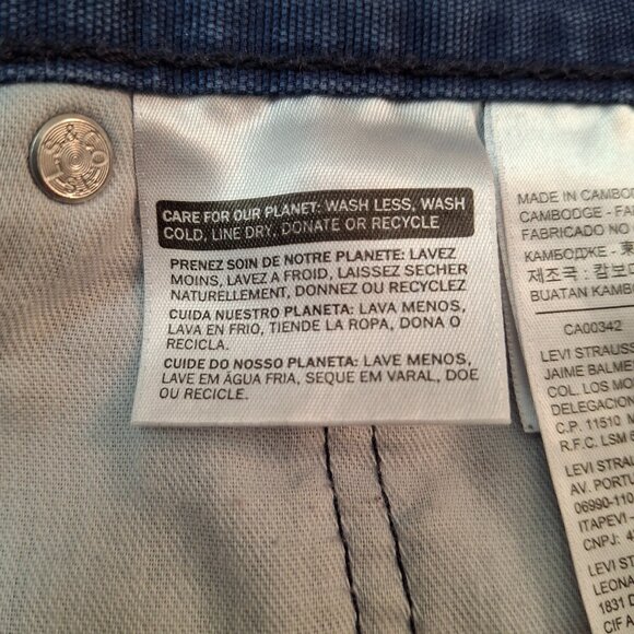 Men's Levi’s 514 Thrashed Sun Faded Pants Vintage Cotton Canvas Patched Distress - Picture 9 of 16